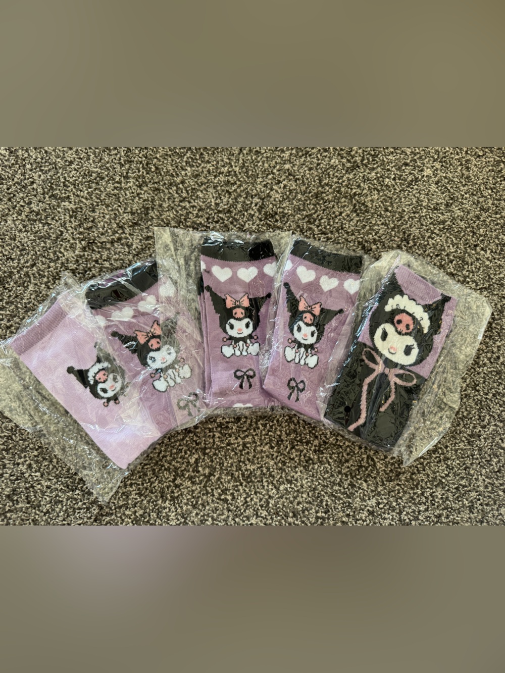 Kuromi Sock Bundle-5 pairs-NIB